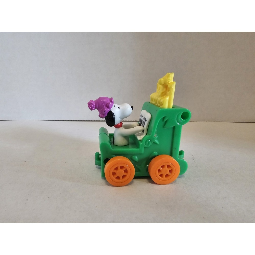 Snoopy Peanuts‎ Wheeled Toy Piano Organ Car Push Toy Charlie Brown 3"